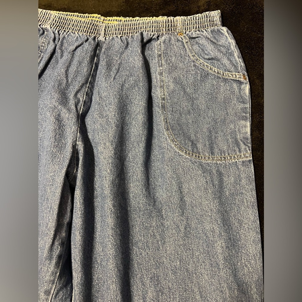 Vtg 90s Cabin Creek Dark Blue Denim Relaxed Fit Women’s Jeans 22WP - Picture 2 of 7